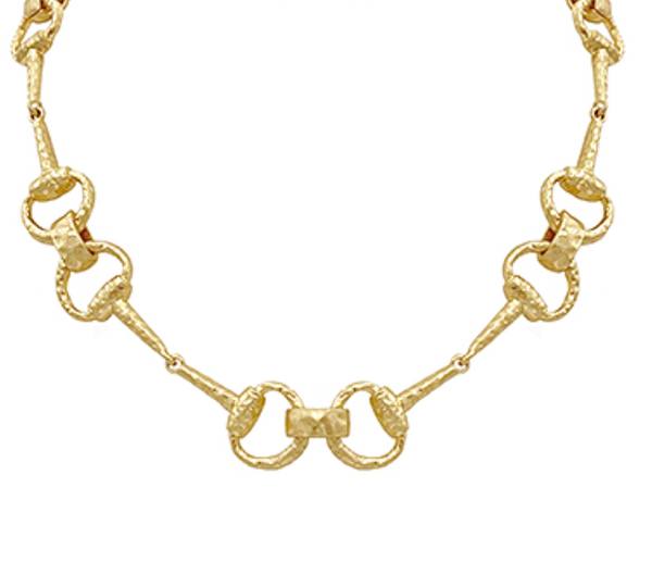 Linked & Textured Horsebit Necklace Set