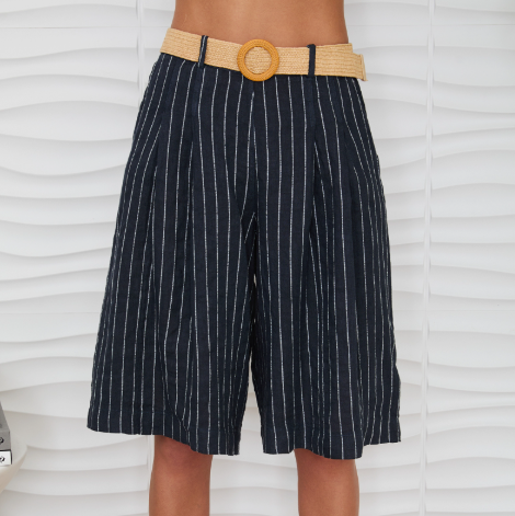 Marlowe Stripe Bermuda Shorts