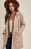 Faux Hoodie Coat