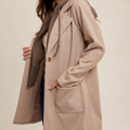 Faux Hoodie Coat