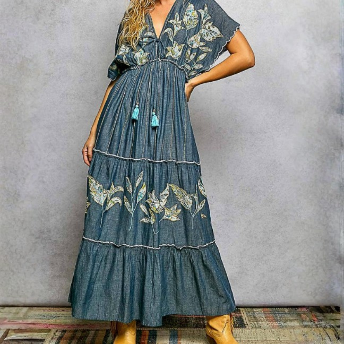 Blakeley Embroidered Maxi Dress