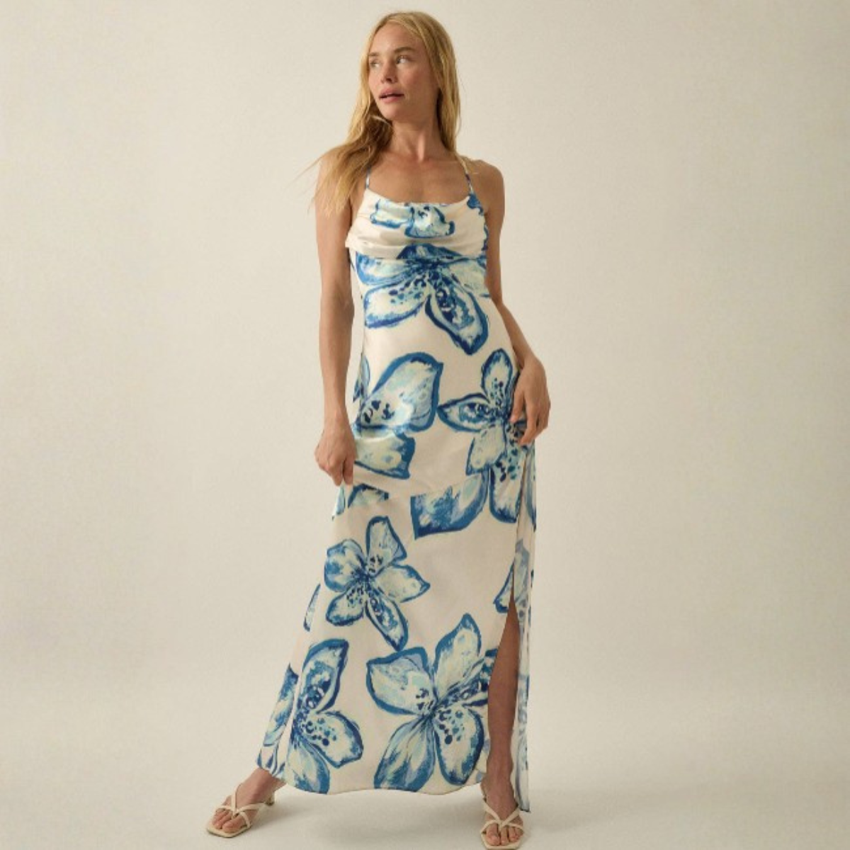 Bindi Cowl-Neck Maxi Dress