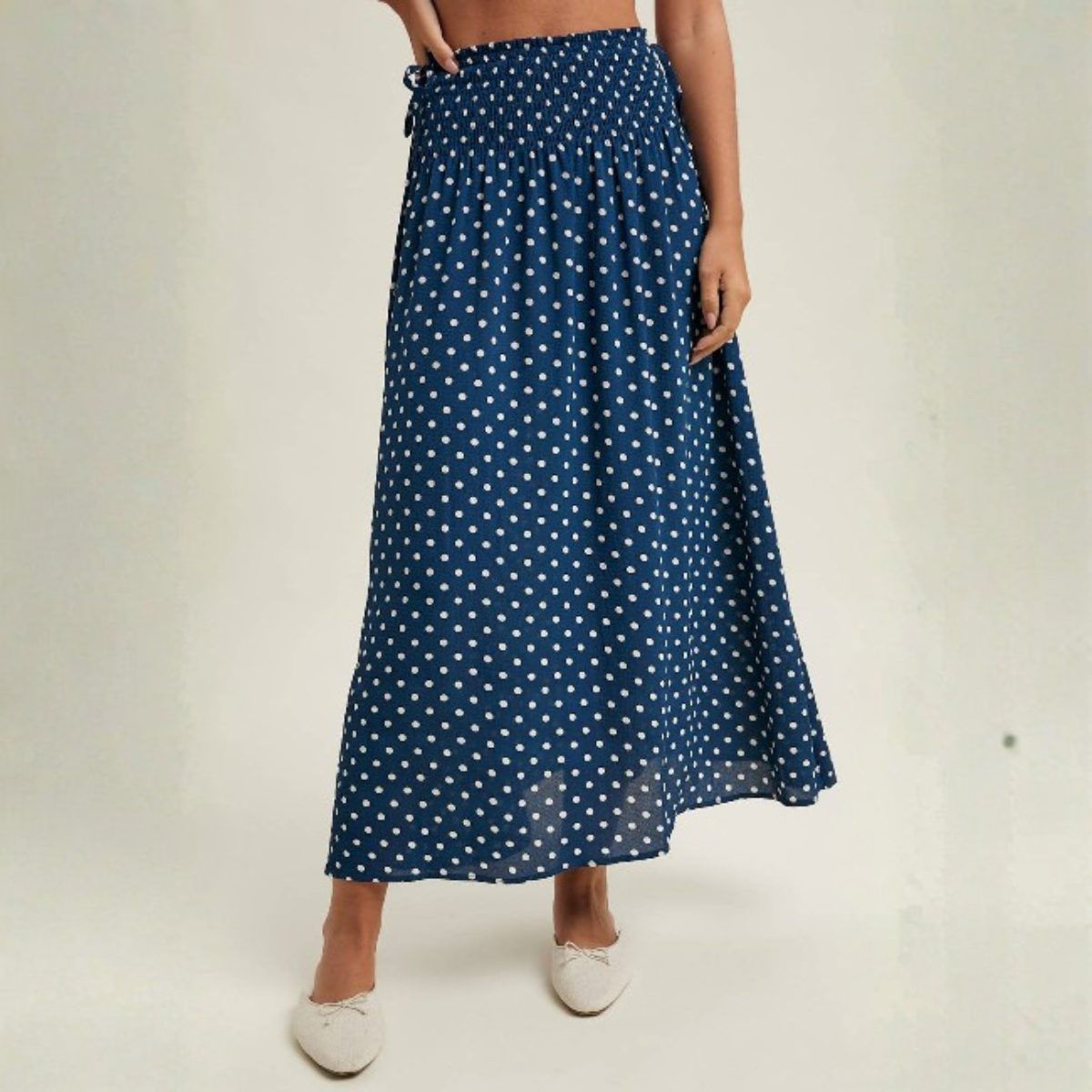POLKA DOT MIDI SKIRT
