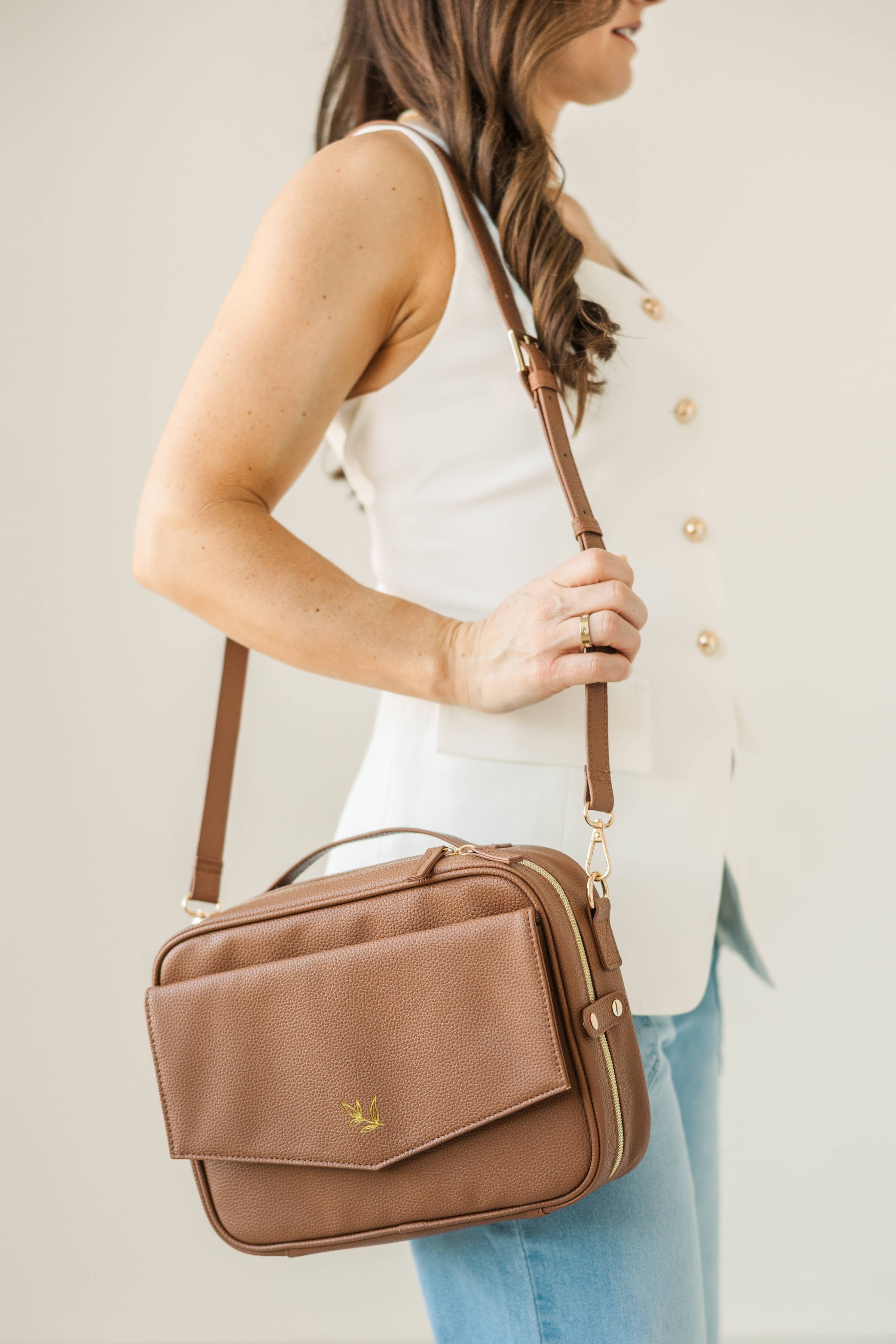 Bible Cover, Bible Bag Crossbody MOCHA