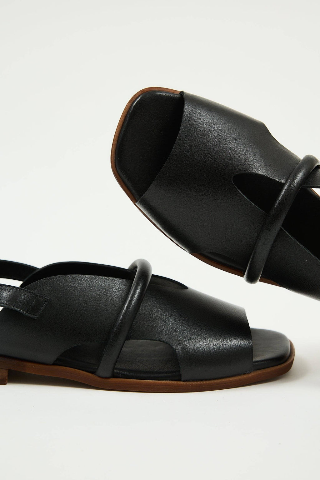 Bergen Black Leathers Sandals