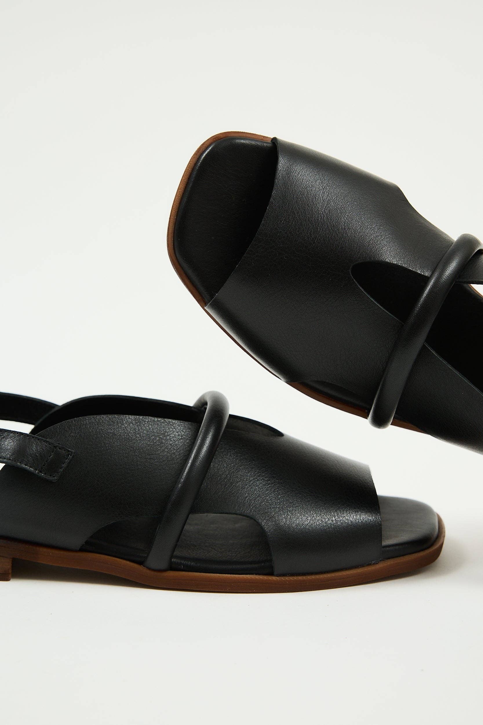 Bergen Black Leathers Sandals