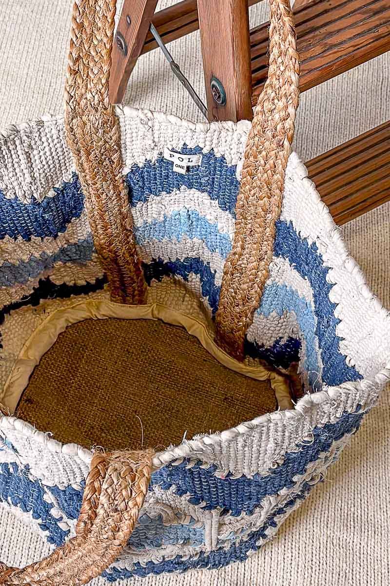 Beach Letter Woven Braided Tote Bag