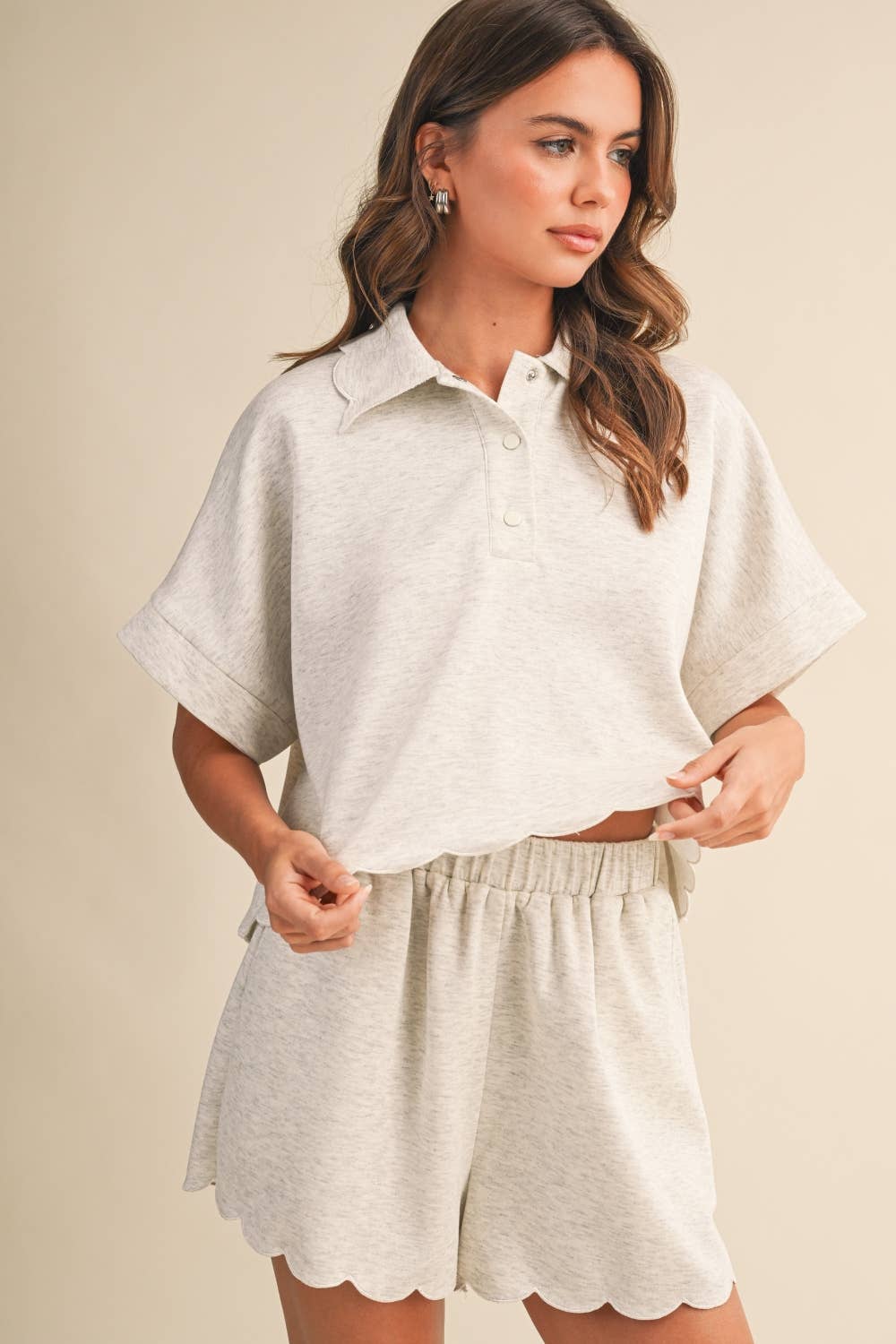 SCALLOPED EDGE SHORTS