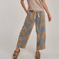 MID RISE RELAXED FIT FLORAL DENIM JEANS