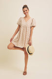 Embroidered Mini Dress