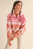 Knit Mock Neck Half Zip Pullover