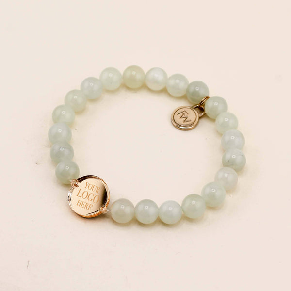 Custom Gold Charm Beaded Bracelet