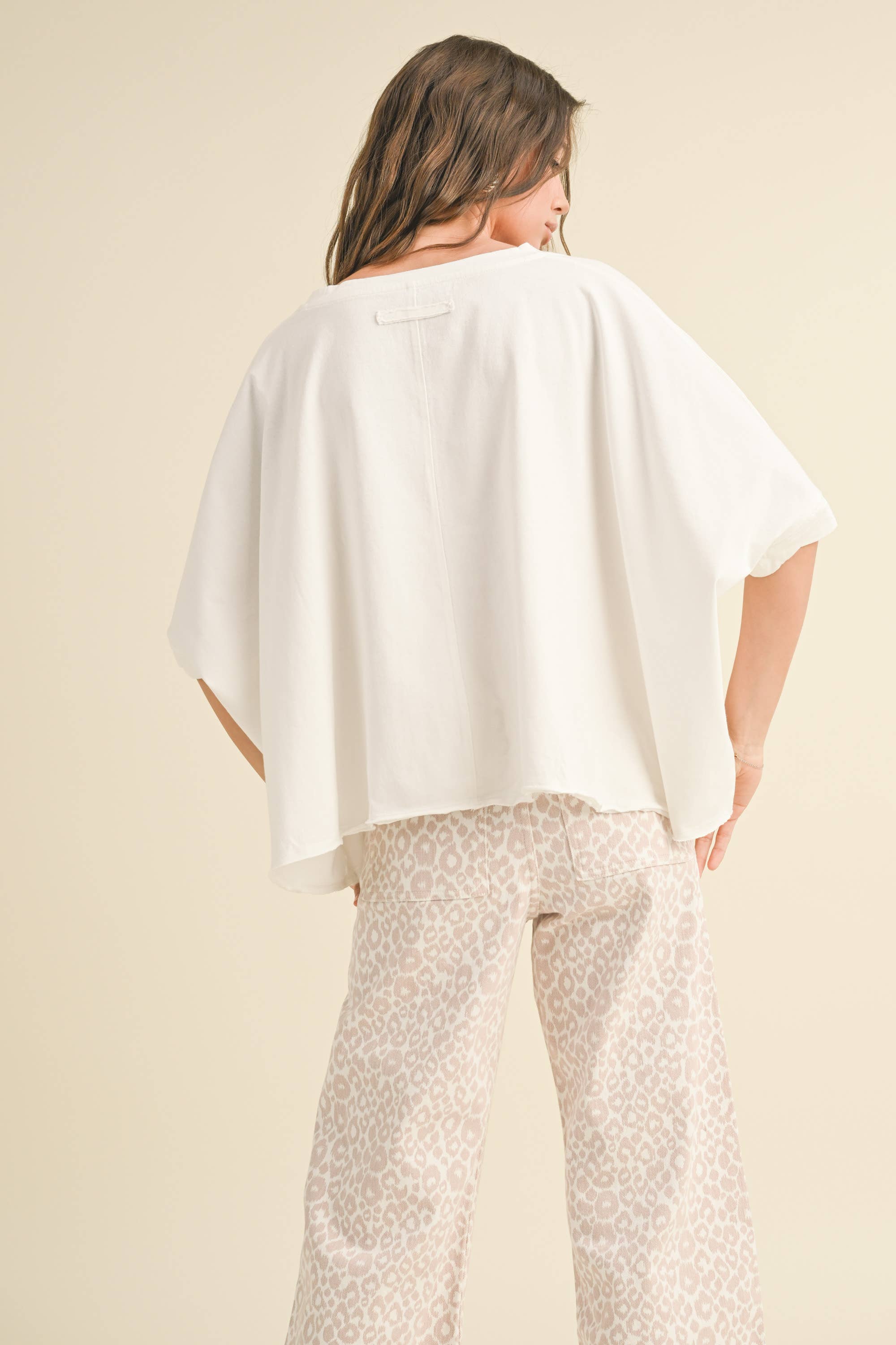 BYE AND WASH OVERSIZED TOP