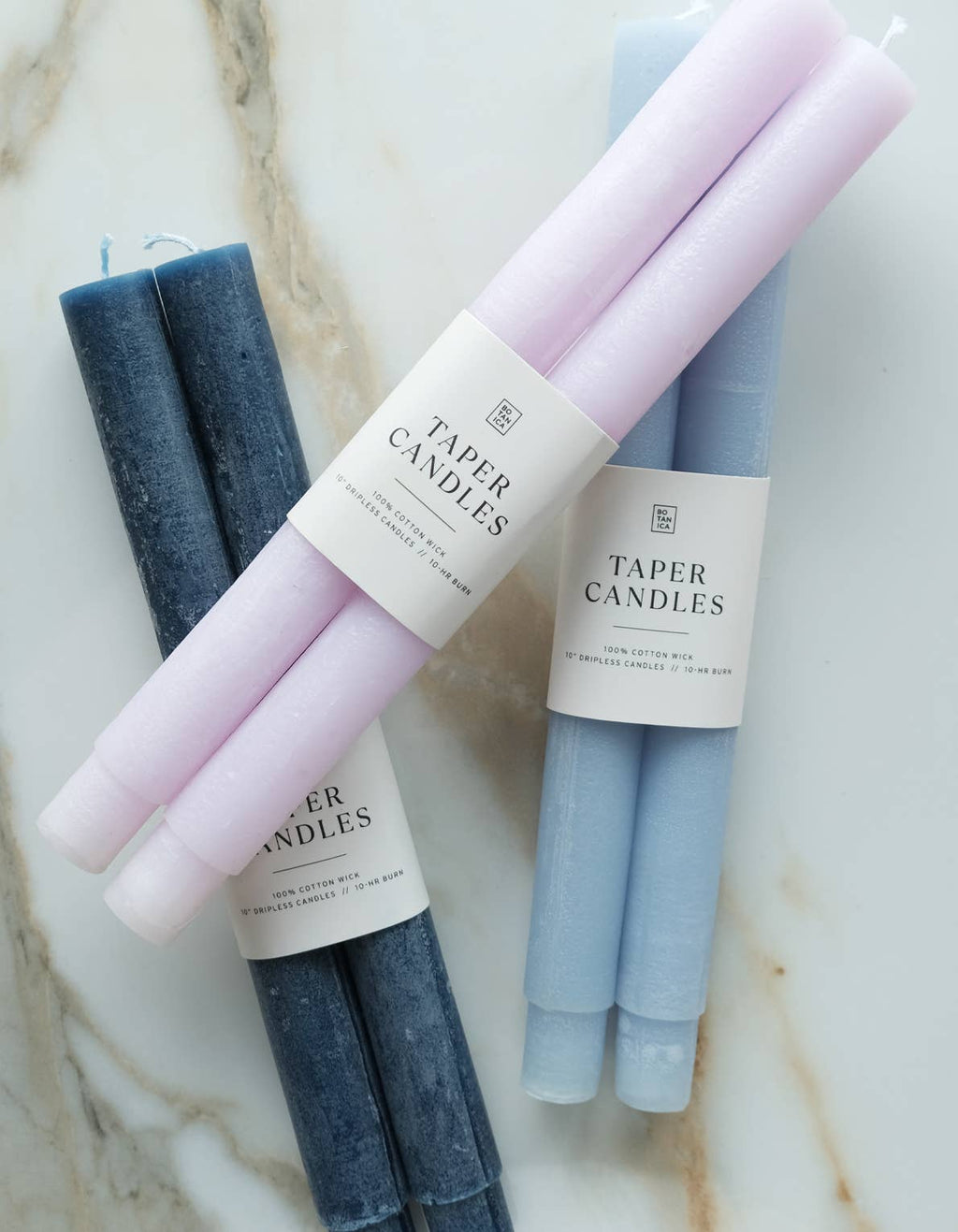 Taper Candle Pair, Cornflower Blue