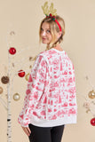 Holiday Toile Printed Oversized Top