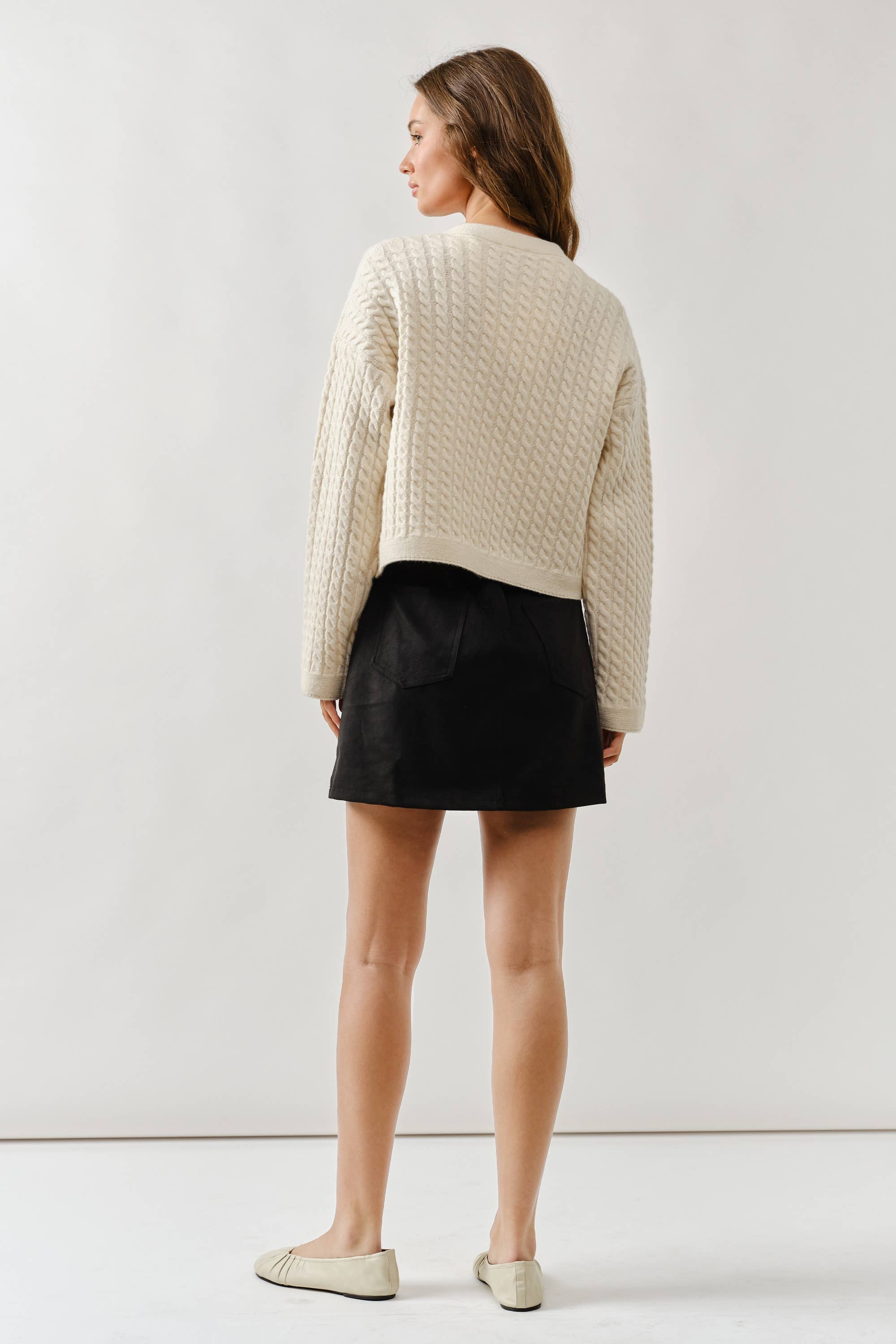 Tina Mini Skirt in Suede