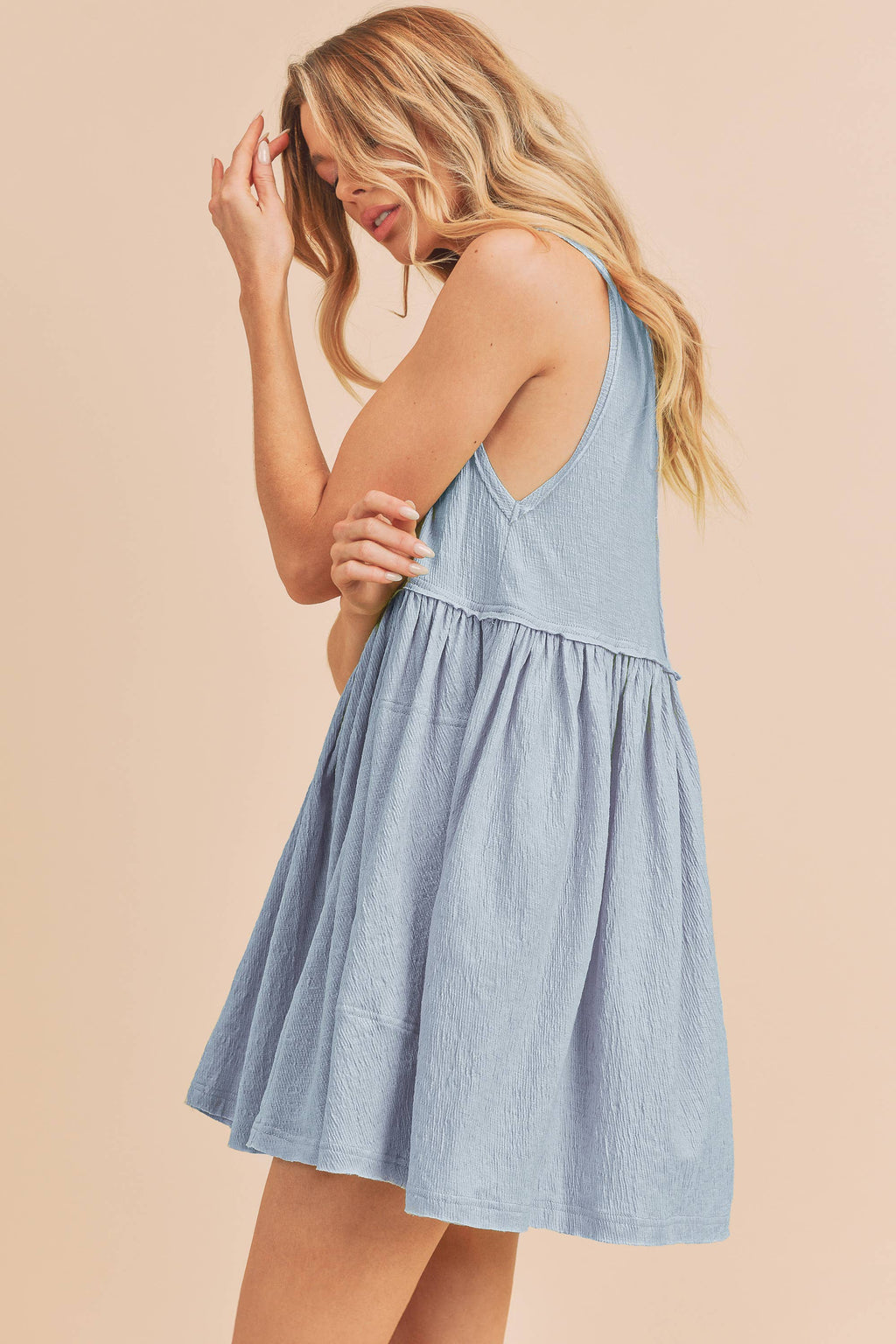 Torie Sleeveless Textured Mini Dress