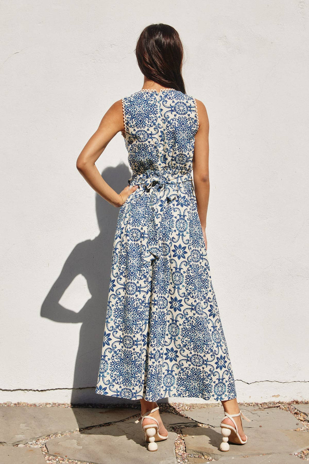 Summer In Capri Scalloped Lace Maxi Dress