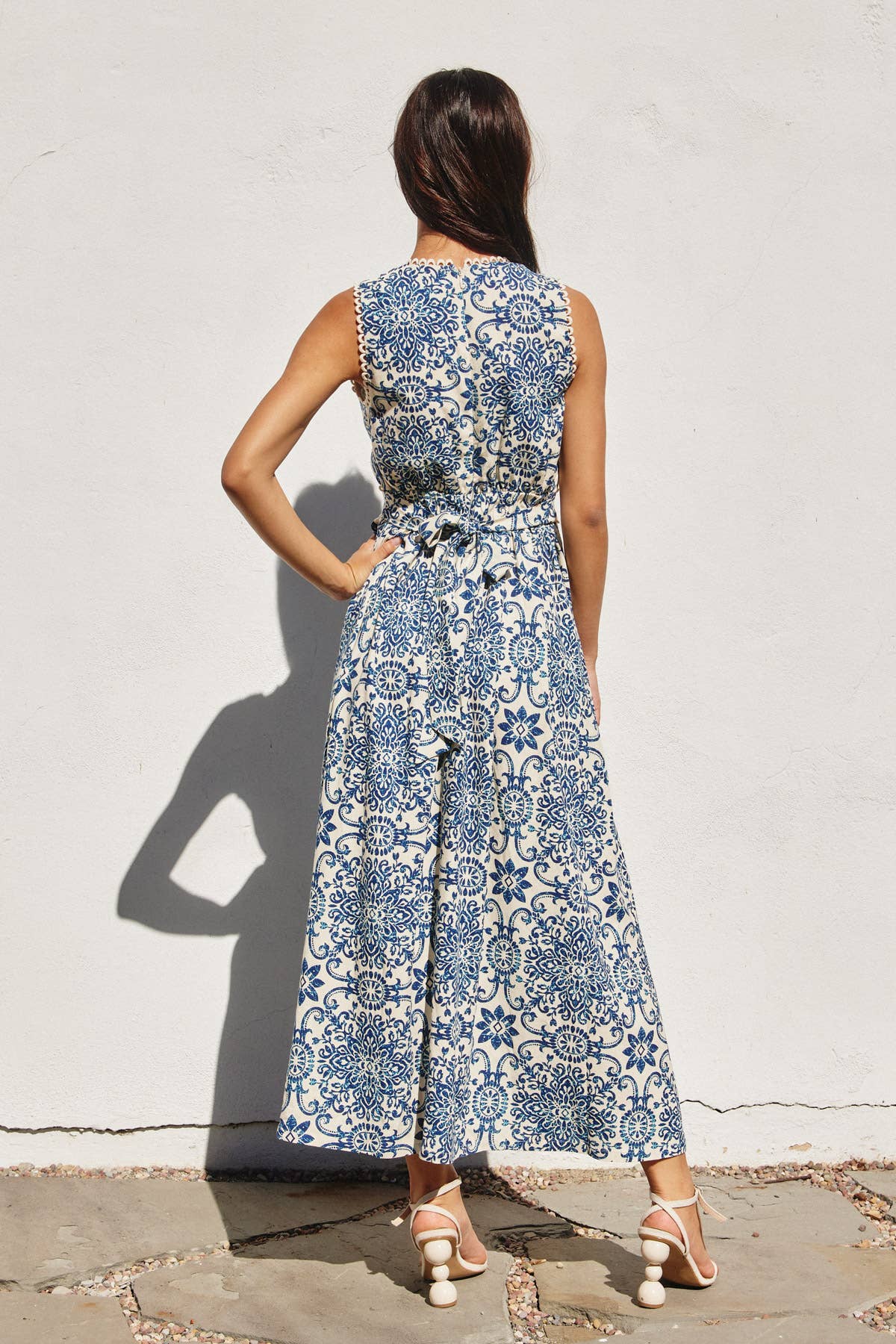 Summer In Capri Scalloped Lace Maxi Dress