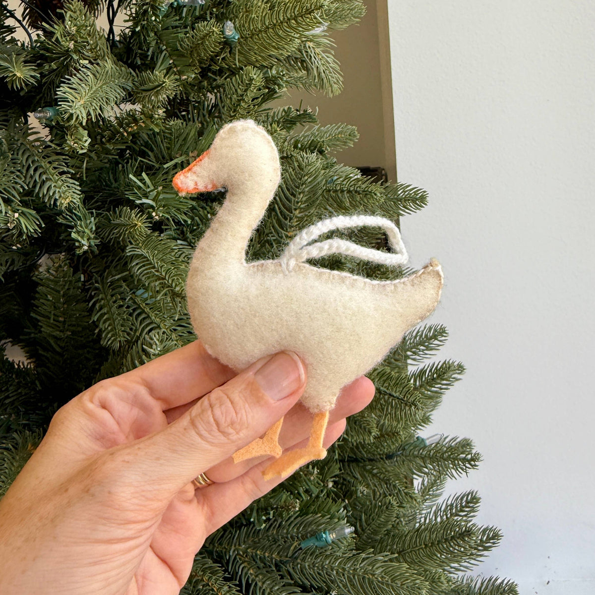 Goose Wool Christmas Ornament