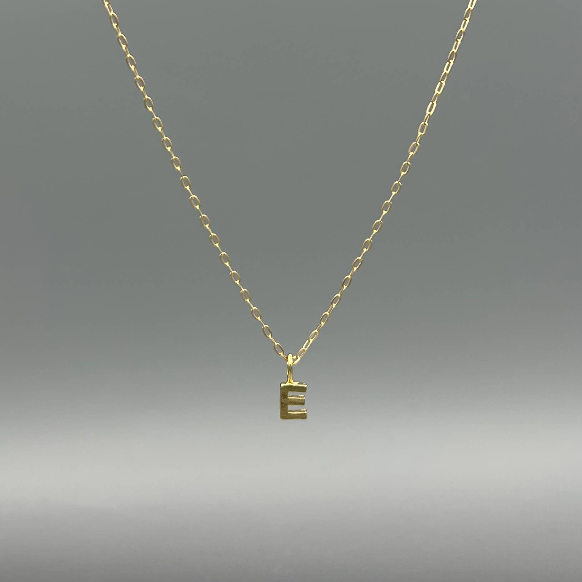 Gold Block Letter Necklace