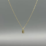 Gold Block Letter Necklace