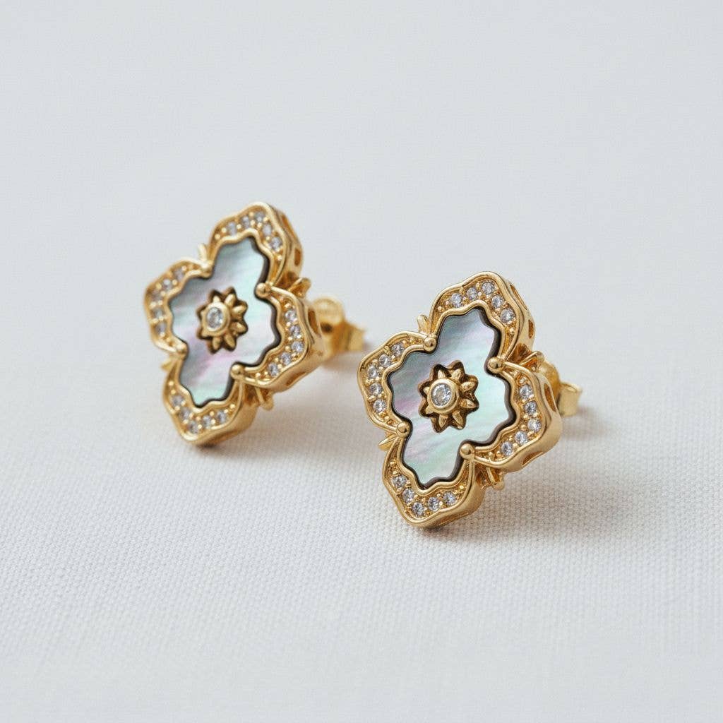 Vintage Inspired Gemstone Drop Earrings