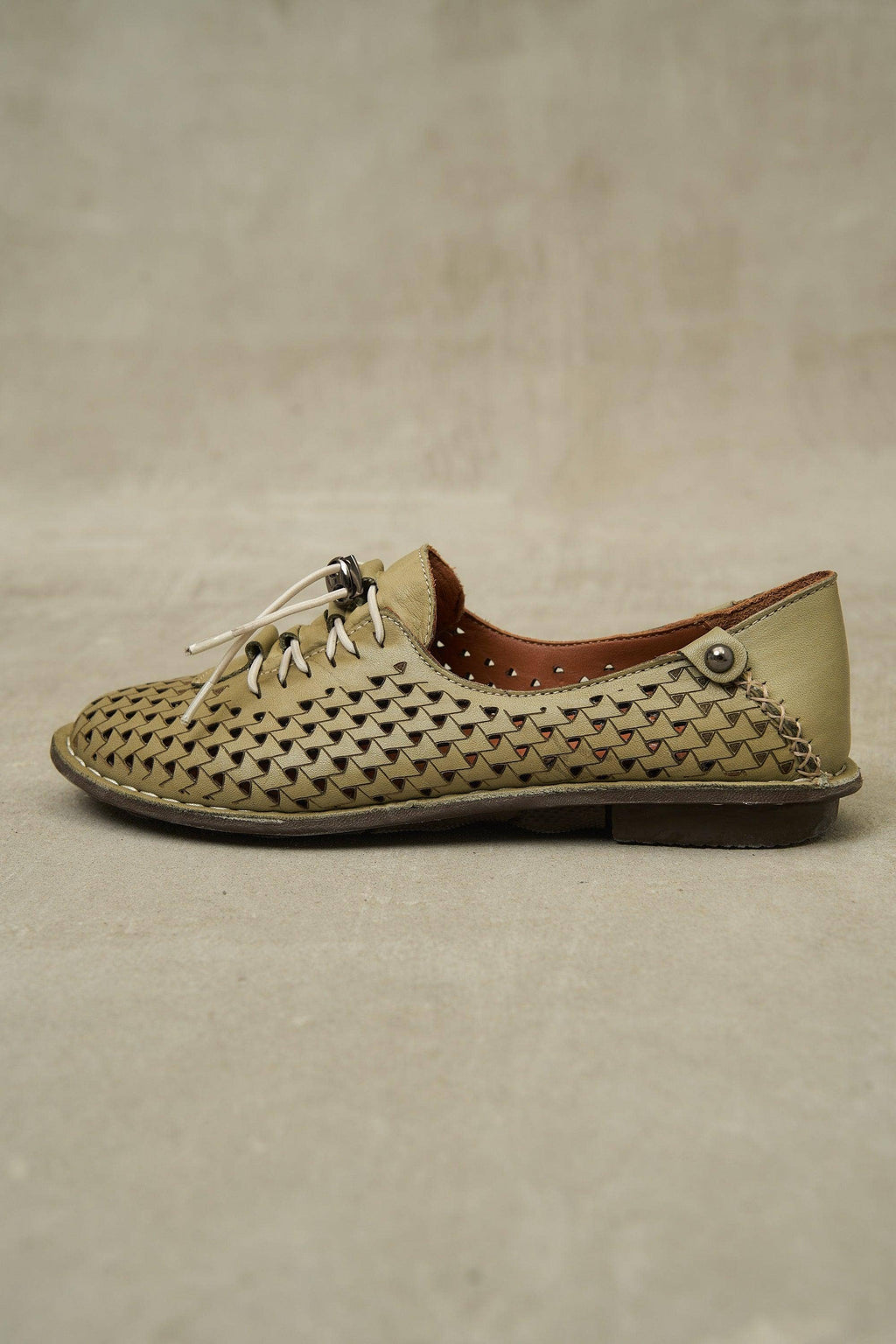 Olive JABIN Leather Flats