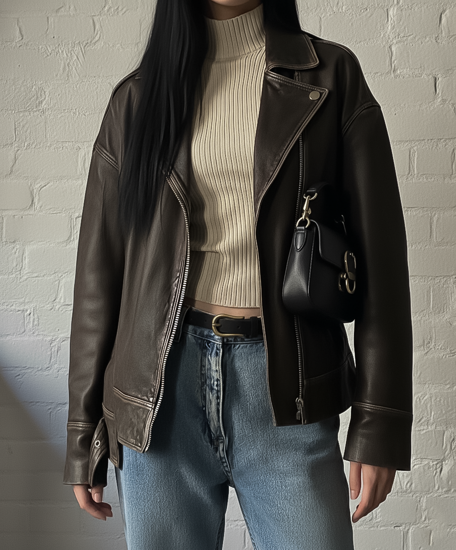Basic Skinny Equestrian Buckle Leather Belt
