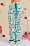 Christmas Toile Printed Pajama Set