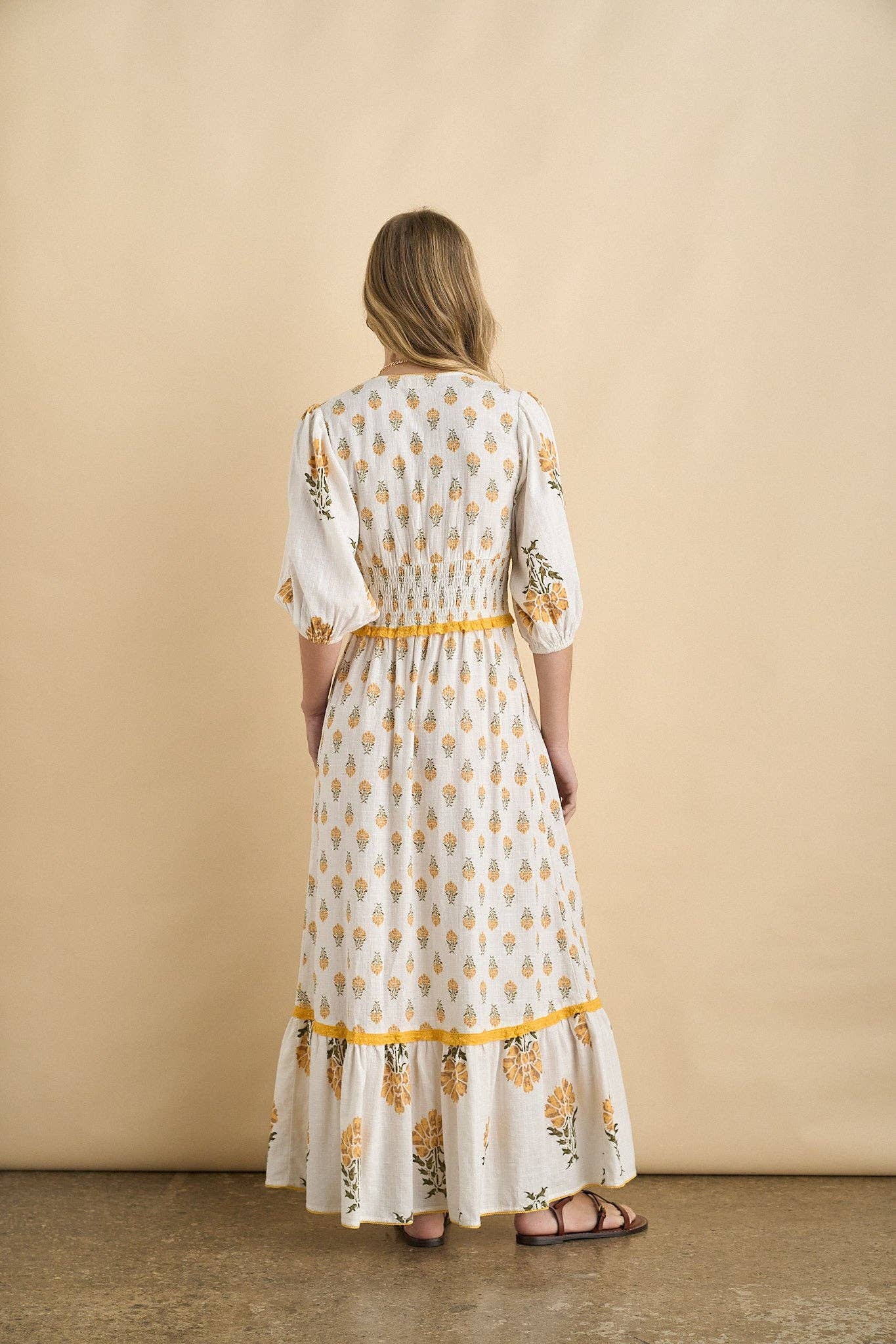 Magnolia Yellow Smocked Maxi Dress