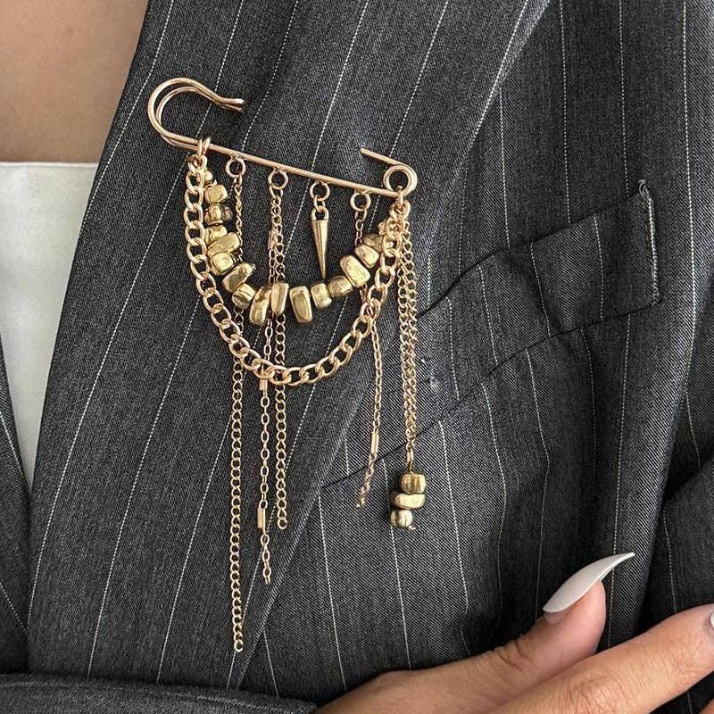 Elegant Chain Brooch for Women