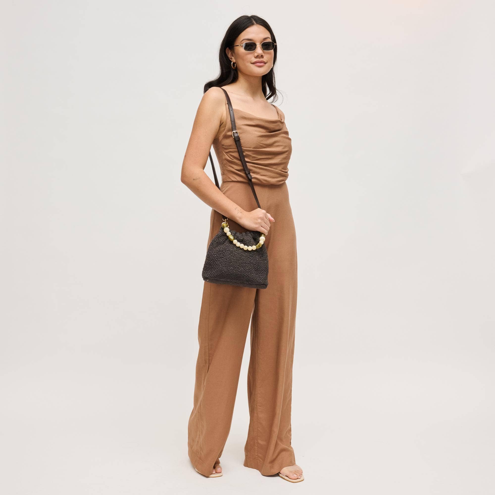 Emery Beaded Handle Crossbody Bag