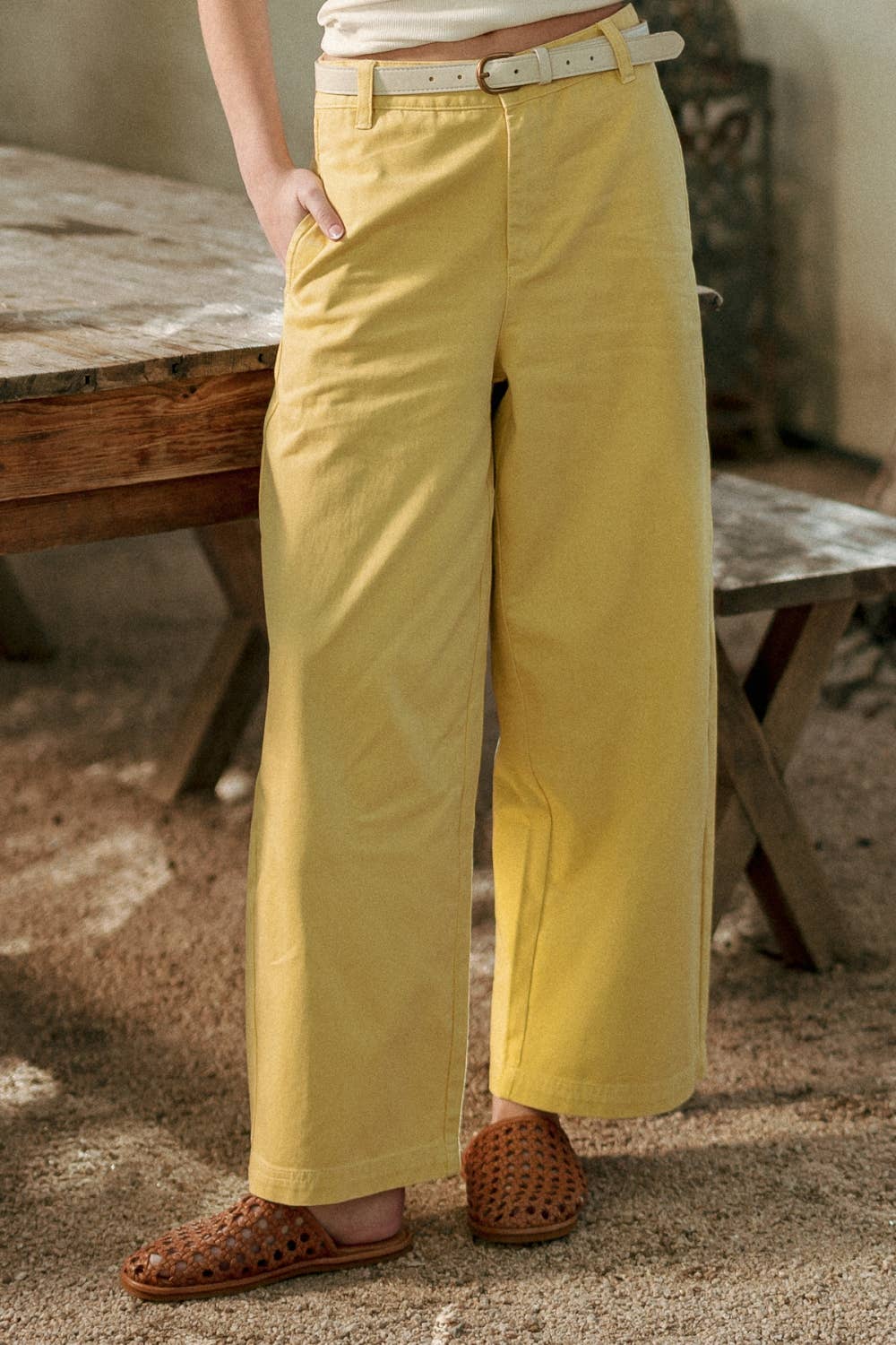 SUNSHINE COTTON BARREL PANTS