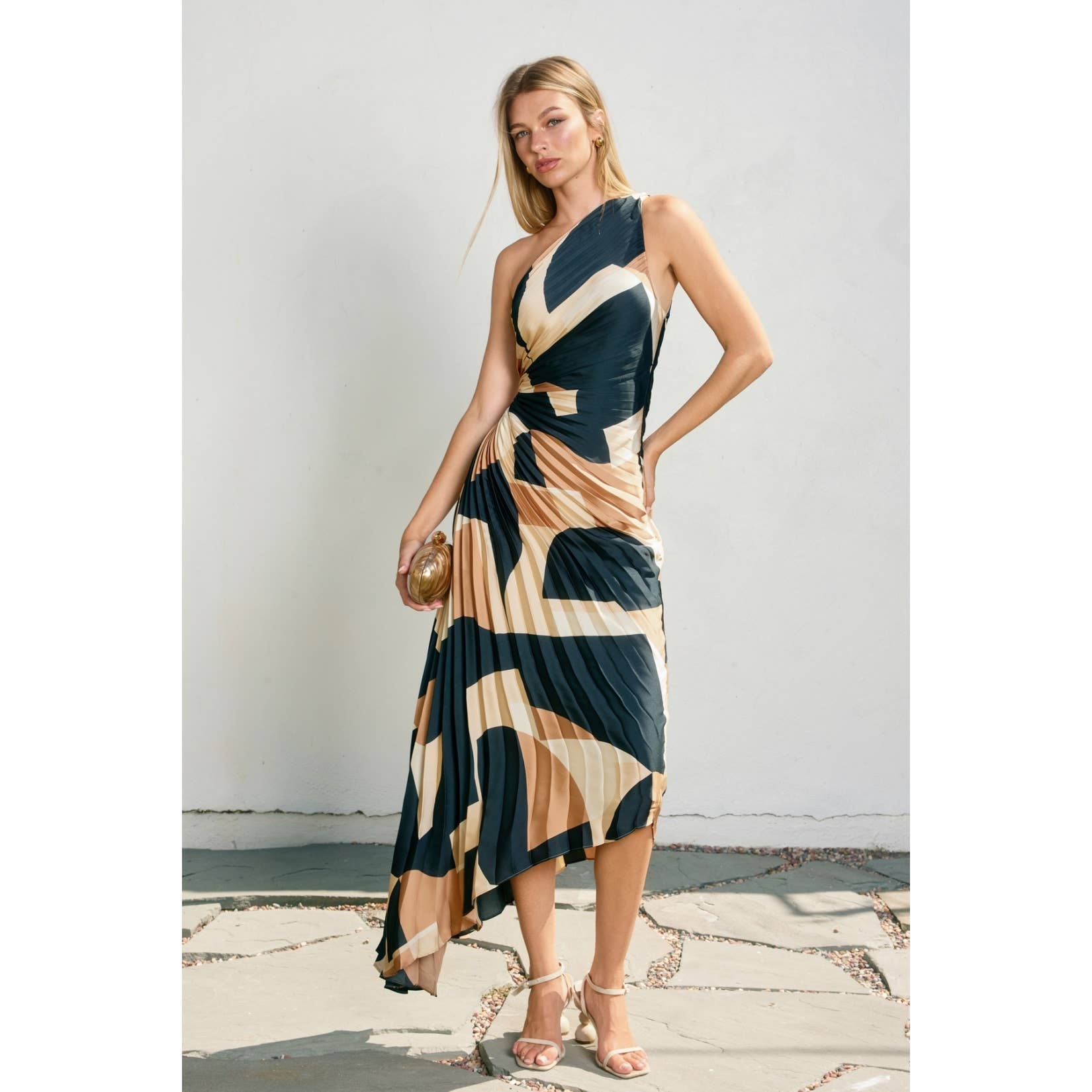 Adrienne Asymmetrical Pleated Maxi Dress East Of These Adrienne Asymmetrical Pleated Maxi Dress East Of These
