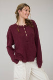 Cabernet Ribbed Henley