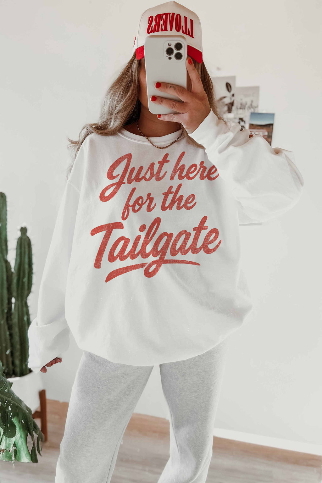 Here For The Tailgate Crewneck- CLEARANCE
