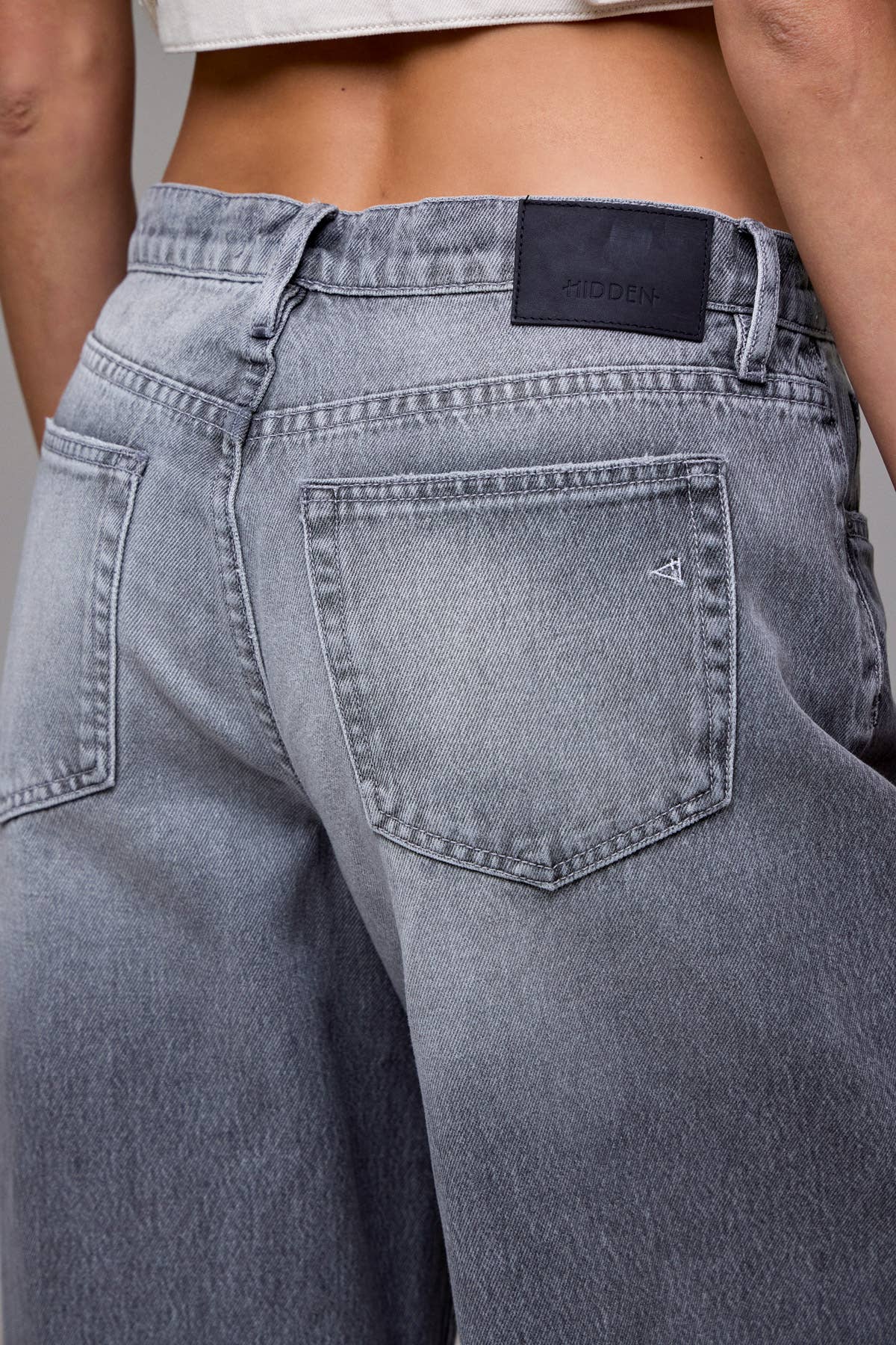 Gray Washed Clean Classic Oversized Baggy Jean