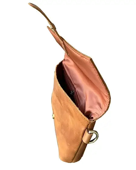 Crazy horse genuine leather crossbody
