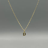 Gold Block Letter Necklace