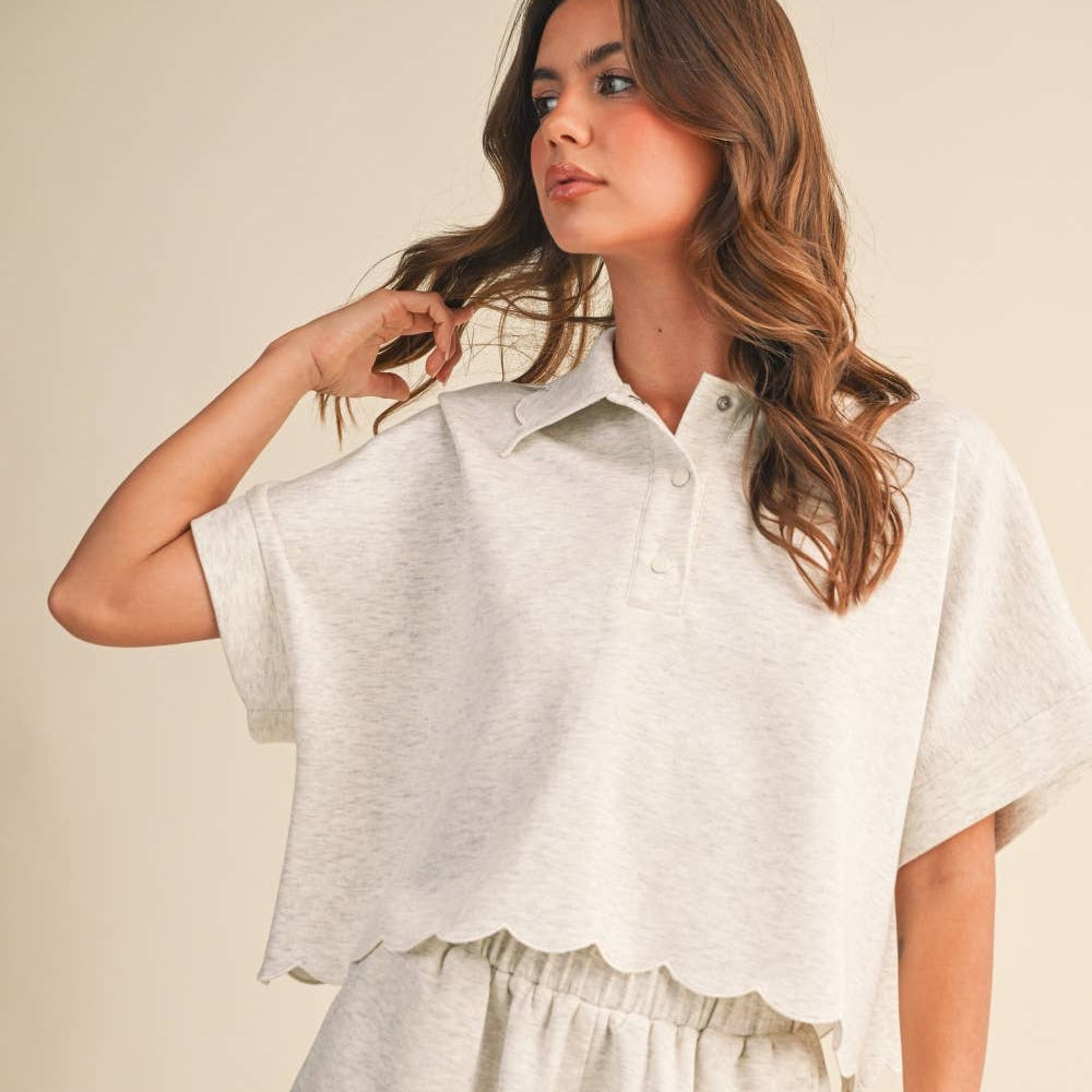 SCALLOPED EDGE SHORTS