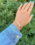 Gold Faith Letter Bracelet- Lg
