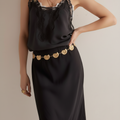 Gold Spiral Seashell Chain Belt