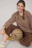 CREW NECK RIBBED LONG SLEEVE KNIT TOP (PRE-ORDER)