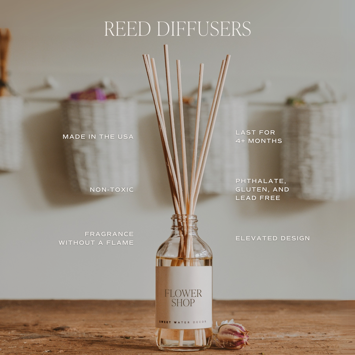 Christmas Tree Clear Reed Diffuser - Home Decor & Gifts