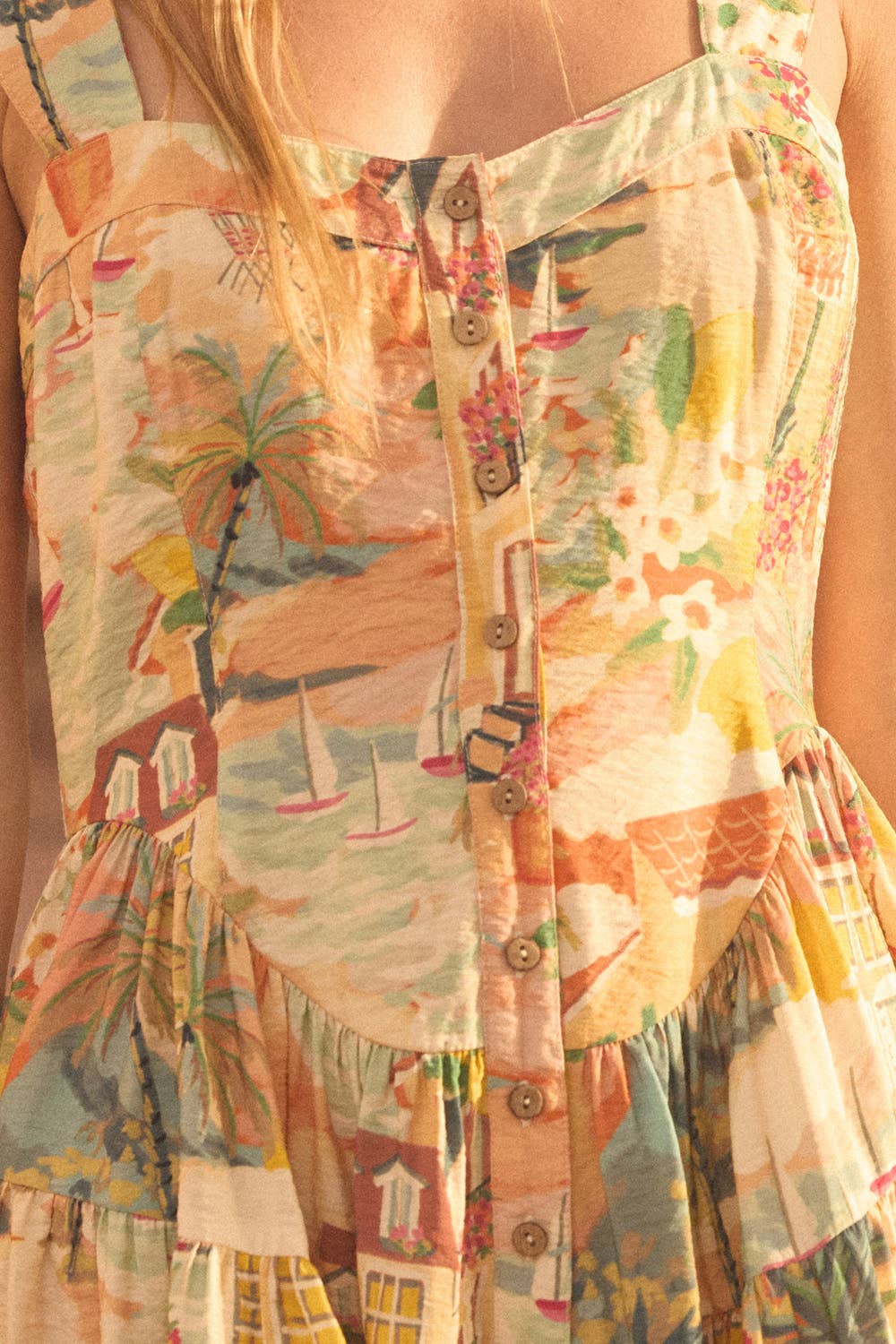 Goldie Sleeveless Tiered Ruffle Romper