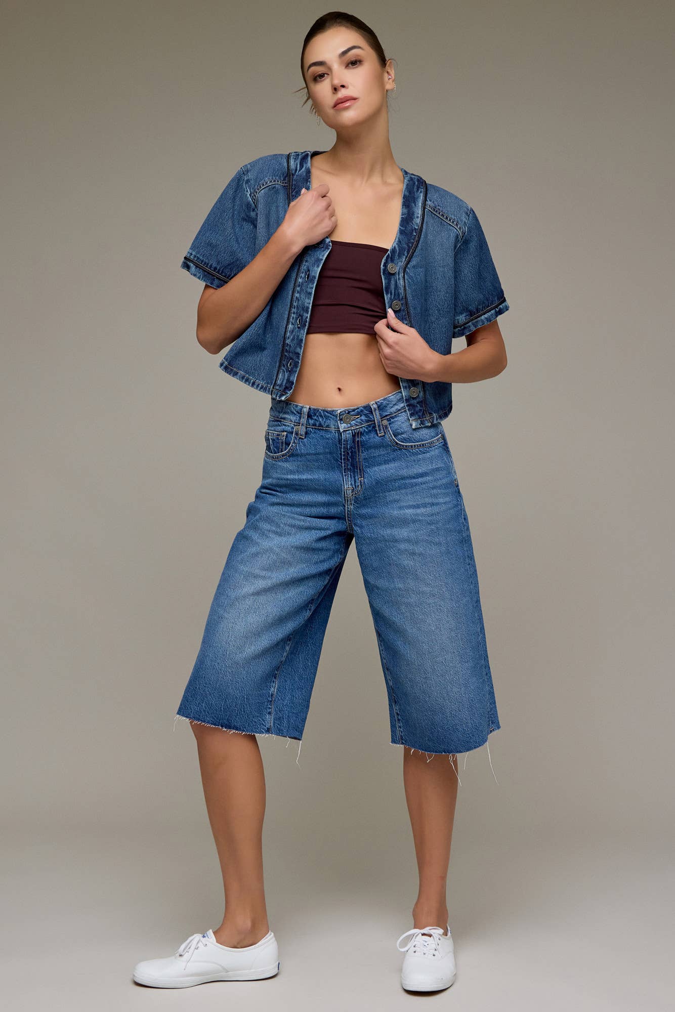 CROPPED BASEBALL SHIRT