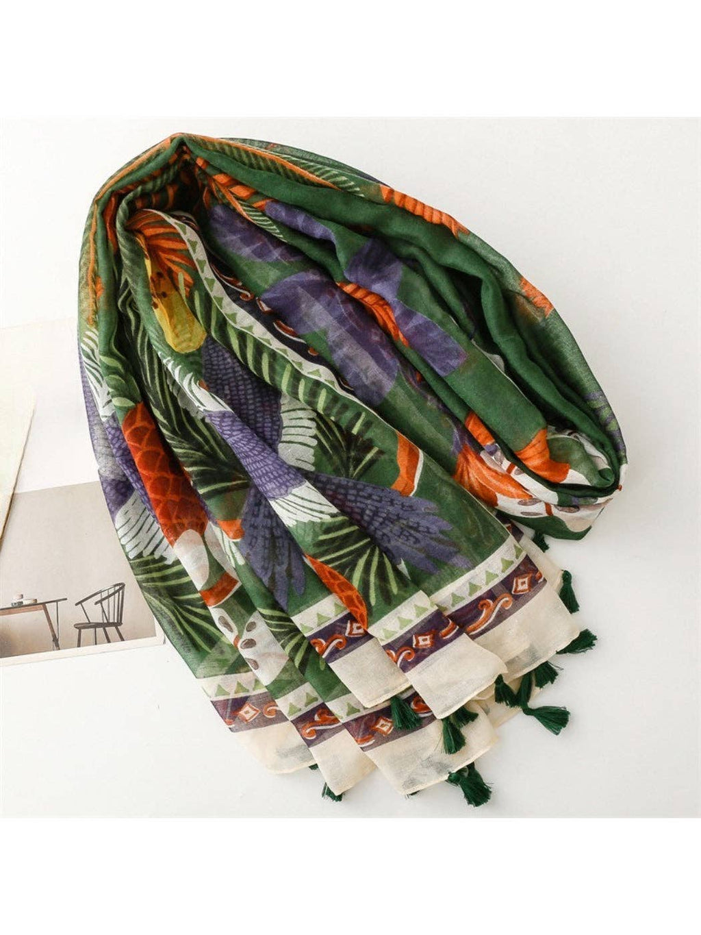 Scarvii - Tropical Botanical Illustration Lightweight Scarf