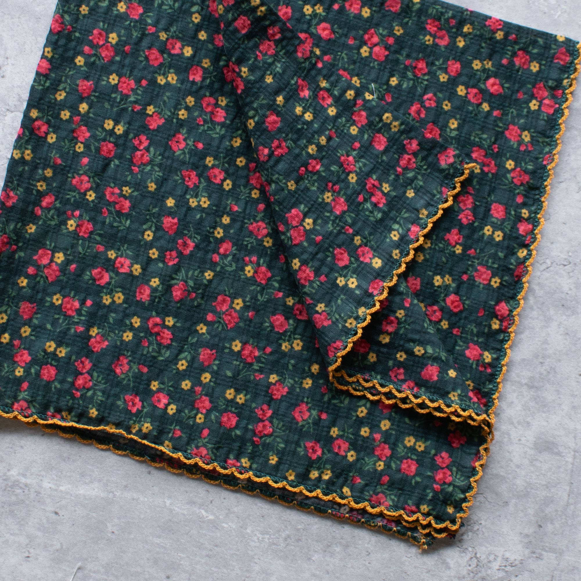 Vintage Floral Cotton Scarf