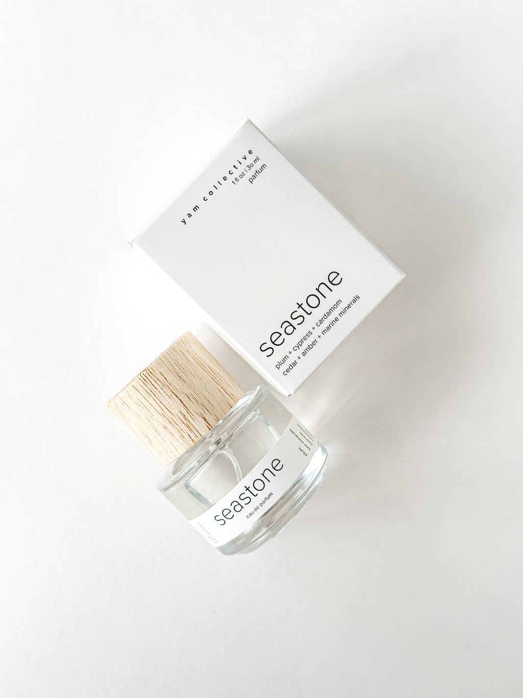 Eau de parfum: Sea Stone /marine minerals, cypress, plum